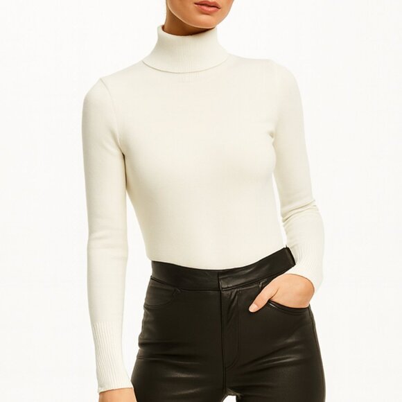 NWT FRENCH CONNECTION Babysoft Turtleneck Pullover Sweater - Picture 1 of 13